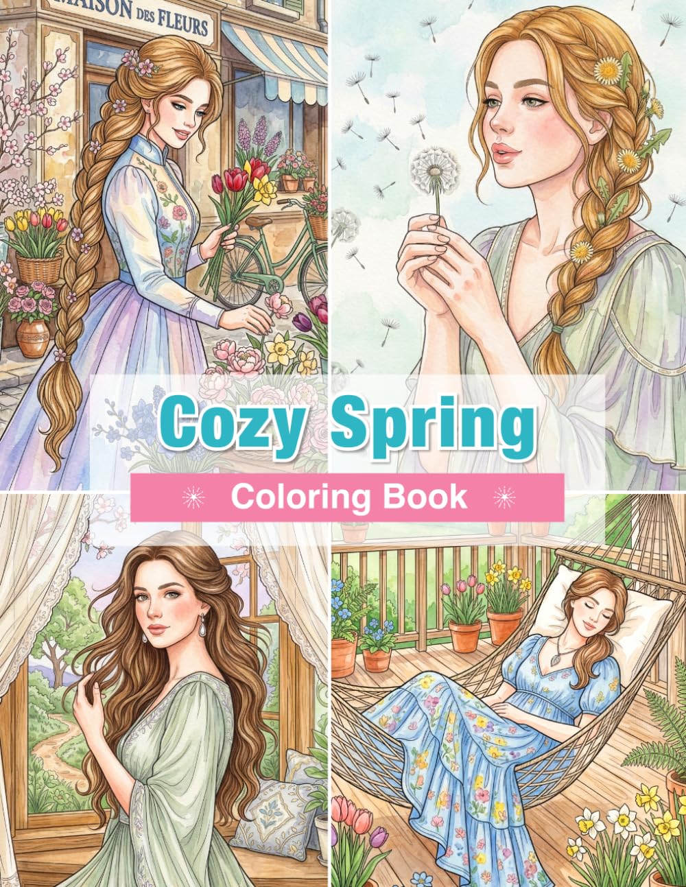Cozy Spring Coloring Book: Stop Overthinking and Refresh Your Mind