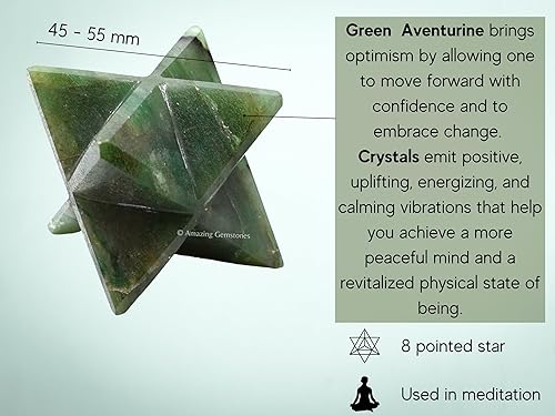 Miniatura 17 de Amazing Gemstone Larvikite Merkaba Crystal – Estrella de Merkaba metafísica de 1 pulgada para meditación – Cristal tetraedro energético y piedras