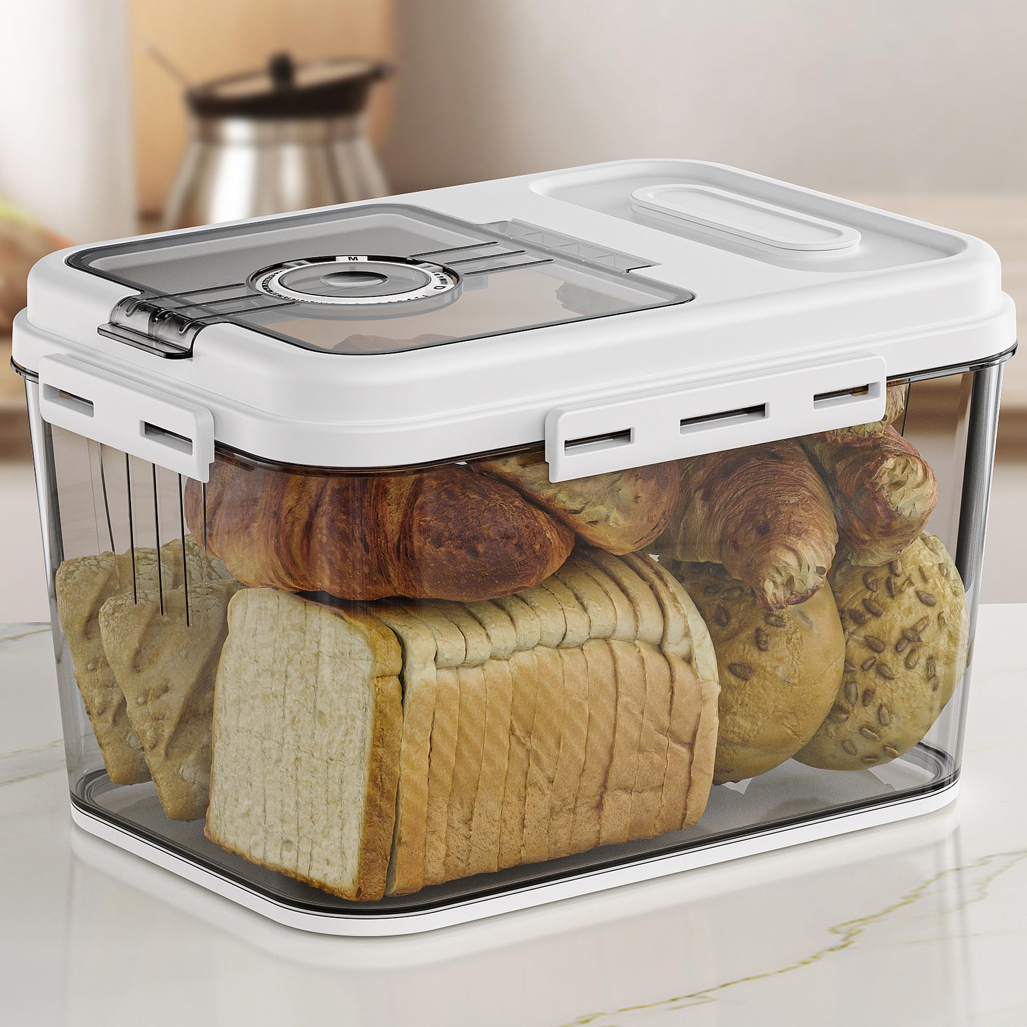 Amazon.com: Olimingse Bread Box For Kitchen Countertop, Airtight