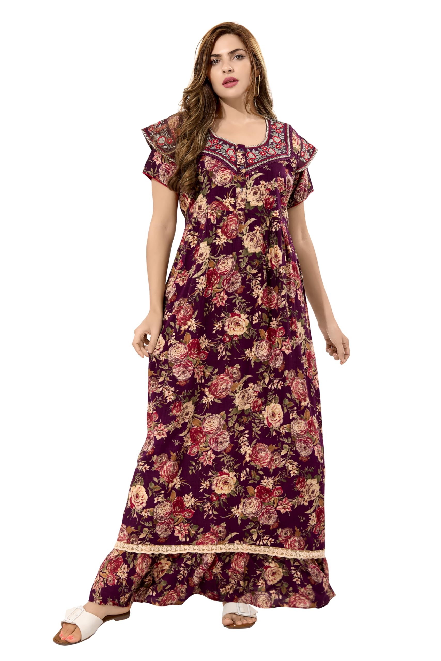 soulemo Women Premium Rayon Printed Nighty 1762-picture-25