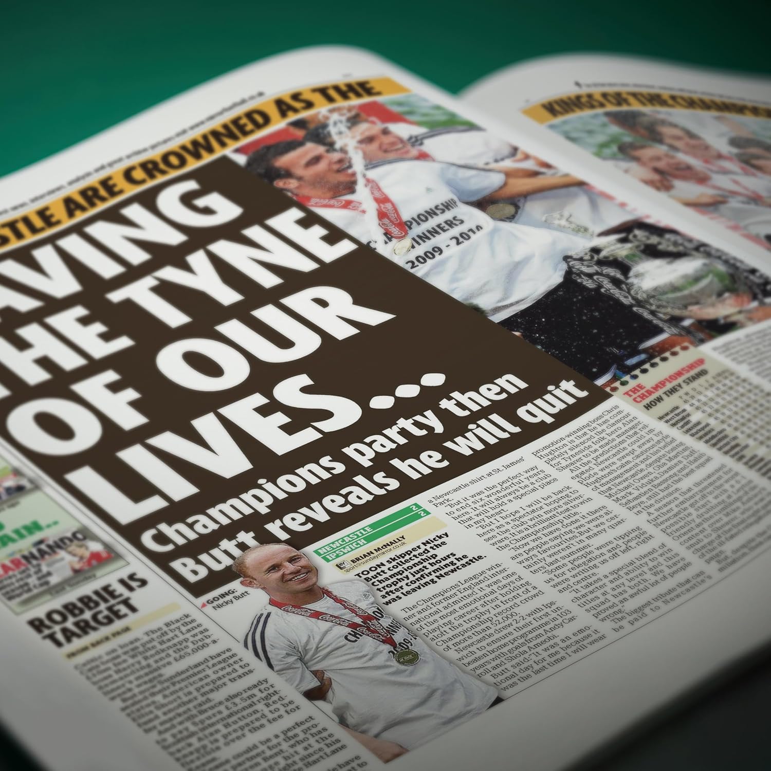 Soccer - UK Sporting History Told Through Archive Newspaper Coverage - Sporting Fan Gift - UK Football History - Add a Name Gold Embossed for Free -