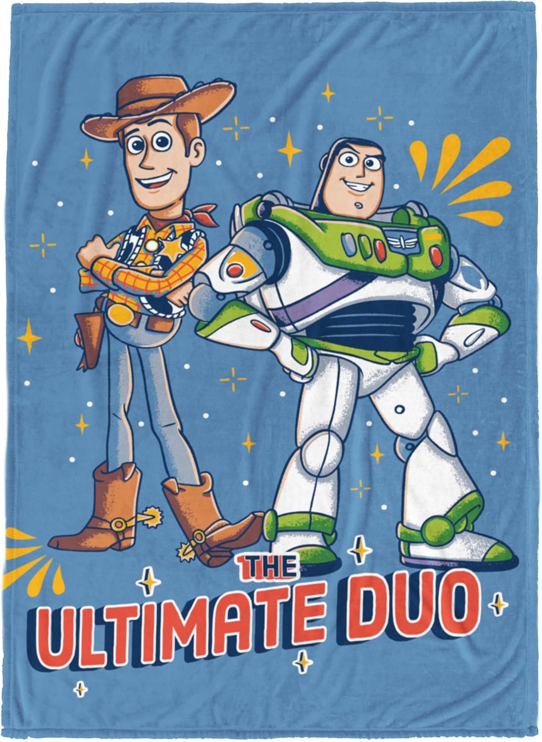 Jay Franco Kids Plush Throw Blanket – Soft & Cozy Fleece Throw for Bedroom & Couch Décor, Official Licensed Product, Blue - Toy Story, 60x90 - Large Blanket