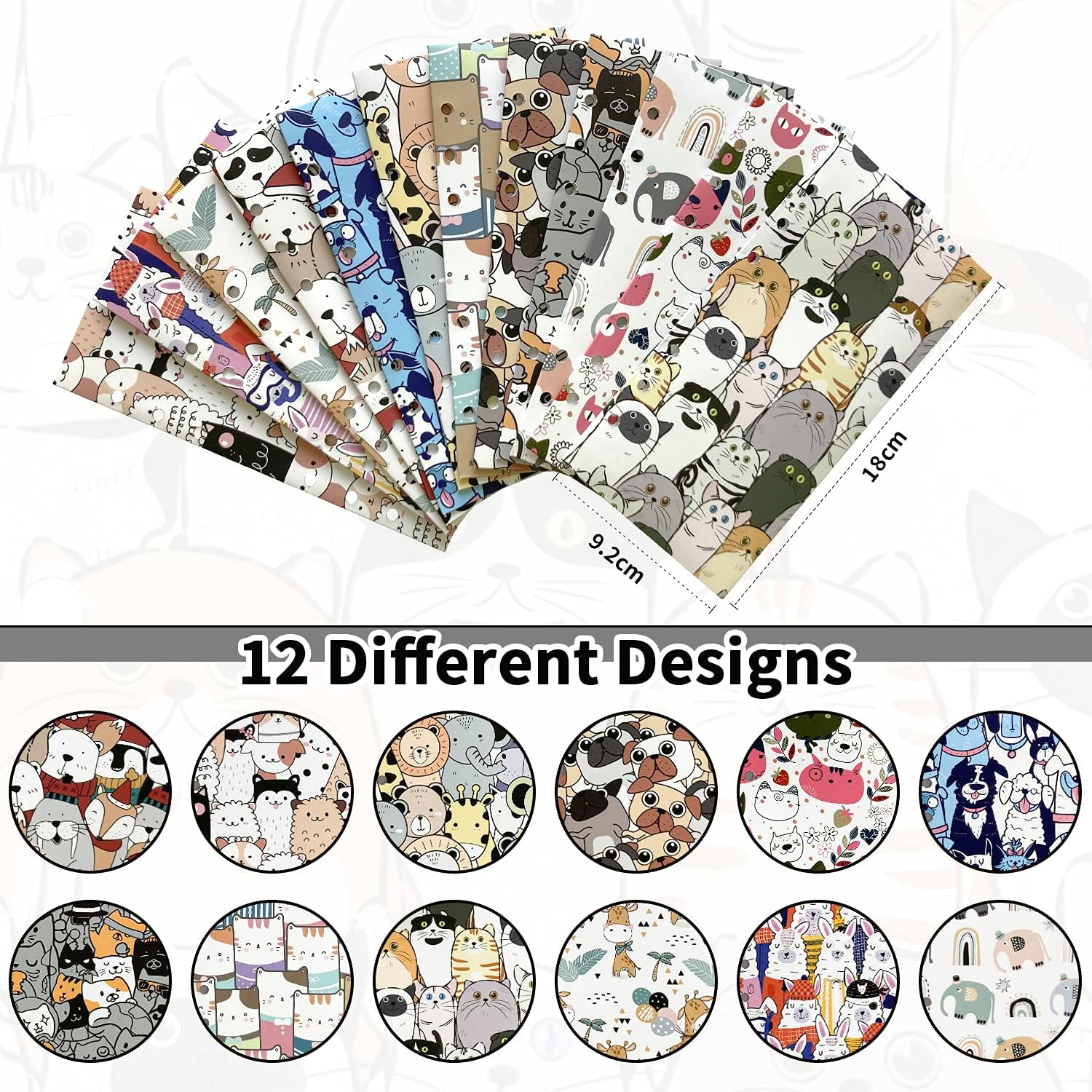 12 Budget Envelopes - Laminated Cash Envelope System for Money Savings Cute Animal Theme, with Expense Tracker Sheets for Finance Record, Tear and Water Resistant : Office Products