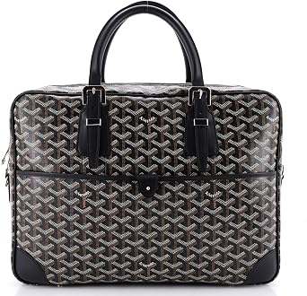 Pre-Loved Ambassade Briefcase Coated Canvas MM, Black