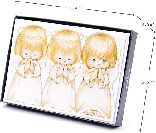 Miniatura 6 de Hallmark - Tarjetas de Navidad religiosas en caja, tres ángeles (16 tarjetas y 17 sobres)
