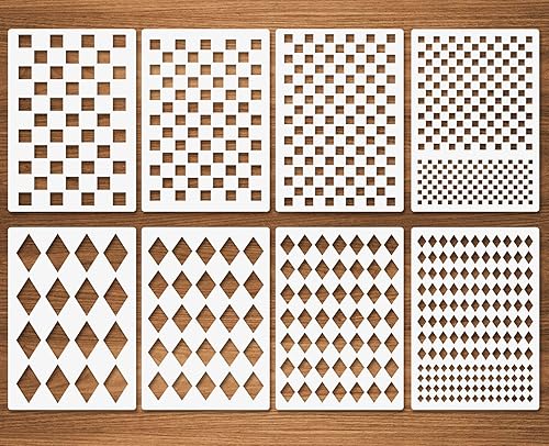 4 plantillas de tablero de ajedrez con 4 plantillas de arlequín 8 plantillas de cuadros y diamantes plantillas de formas repetidas plantillas de disponible en Yaxa Colombia