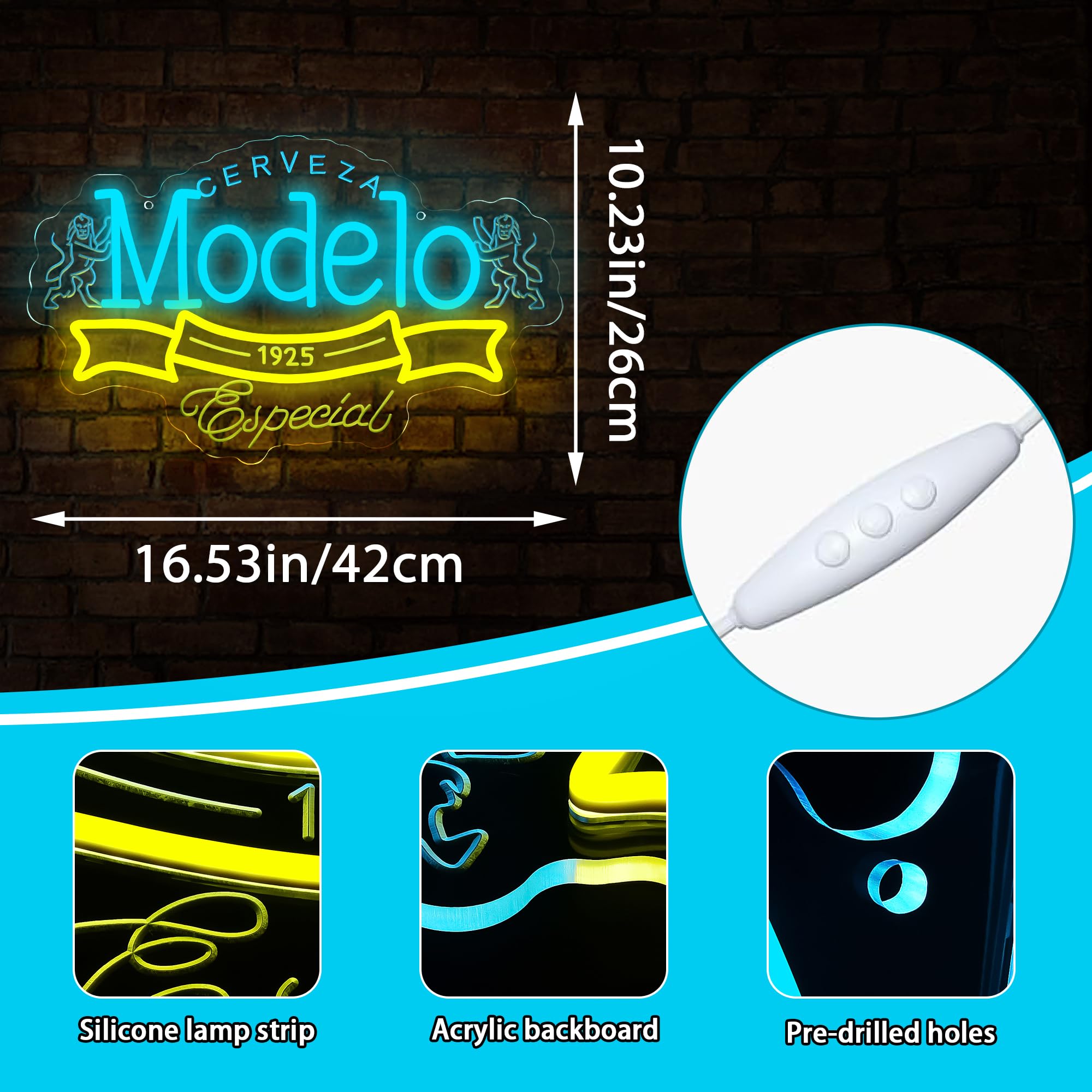 Insegna al neon con birra per decorazione da parete, dimmerabile, luce al neon, per uomo, modello grotta, insegna aziendale, adatta per bar, casa, bar, negozio, bistrot, feste, club, ristorante