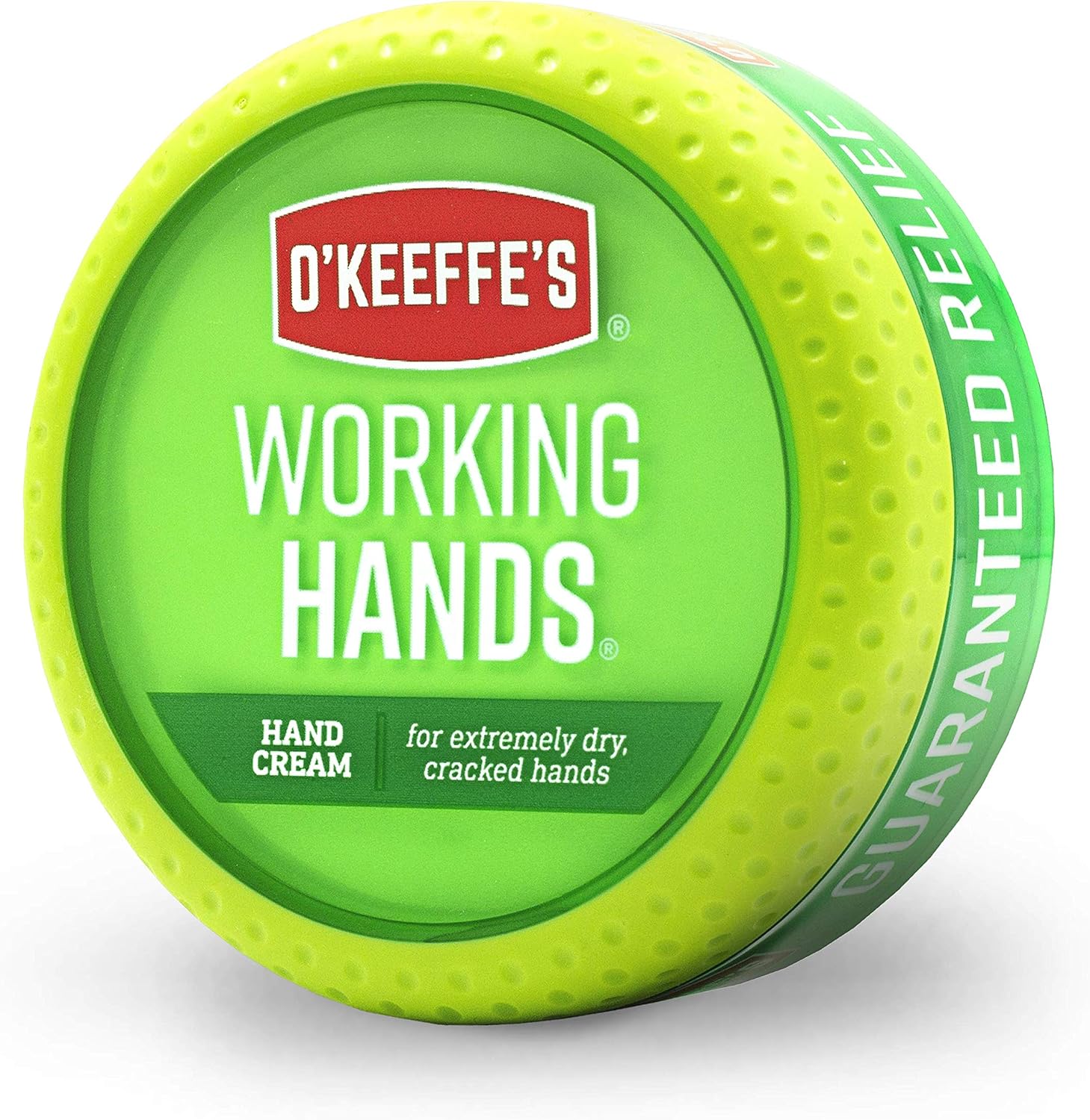O’Keeffe’s Working Hands Hand Cream, 3.4 Ounce Jar with Bonus Healthy Feet Exfoliating Foot Cream Sample
