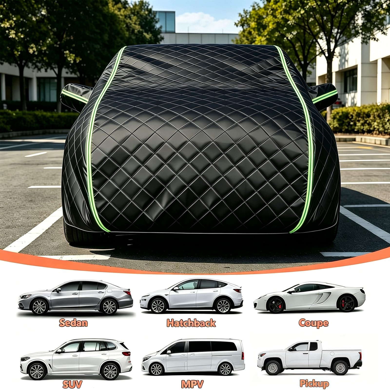Telo Auto Antigrandine Per Aixam City Funda (2007-2025) | Copertura Auto Antigrandine Impermeabile, Resistente Al Sole, Antigraffio, Antipolvere, Cerniera Laterale xg713