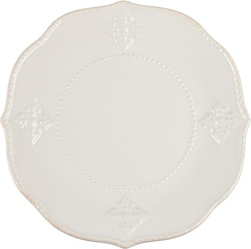 Lenox (4-Piece Francés Perle Encanto Place Setting, Plato decorativo, Blanco