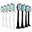 SuitShine Replacement Toothbrush Heads Compatible with Philips Sonicare and More Click-on Handles 8 Pack Blackwhite