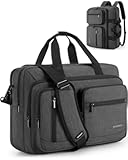 BAGSMART 3 In 1 Laptop Bag for Men&comma; Computer Briefcase 17&period;3 Inch Laptop Water-Repellent Shoulder Bag&comma; Computer Bag Business Travel Office&comma; Black