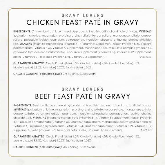 Purina Fancy Feast Gravy Lovers Wet Cat Food Variety Pack, 4.5 lb, 24 Pack