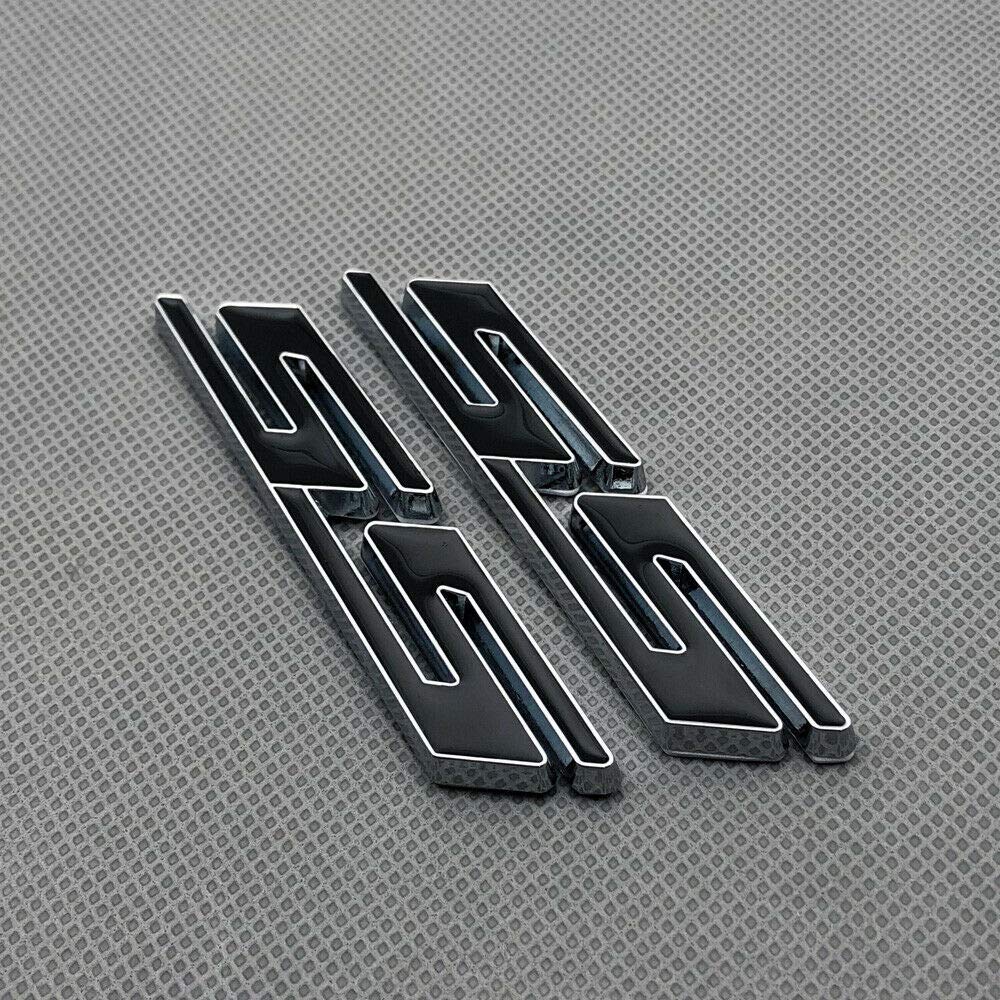 2X NEW Metal Black For Chevy Blade FENDER BADGE Emblems Sticker