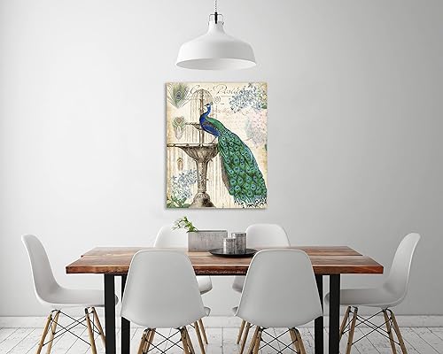 Miniatura 3 de Jaxson Rea "Vintage Peacock I Gallery Wrapped Canvas by Tre Sorelle Studios, 32" x 40"