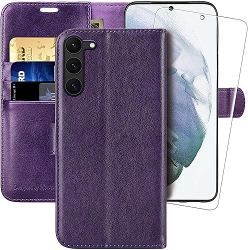 Miniatura 1 de MONASAY Funda tipo cartera para Galaxy S23+Plus 5G, bloqueo RFID Funda de piel con tapa para teléfono celular con tarjetero de crédito para Samsung