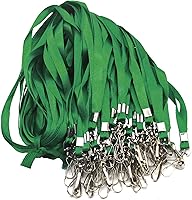 Vista 6 de Beebel 100 cordones morados para insignias de identificación, cordón plano con clip de insignia con gancho en J (morado)