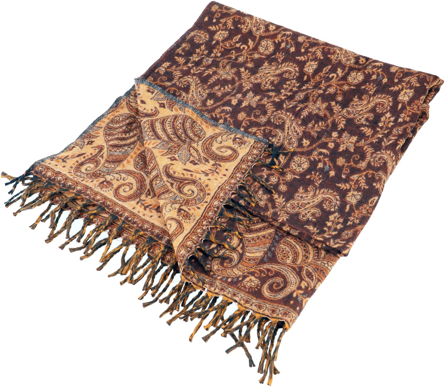 GURU SHOP Weicher Pashmina Schal/Stola mit Paisley Muster, Herren/Damen