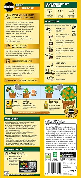 Miracle-Gro® Peat Free Premium All Purpose Compost 10 litres - 2