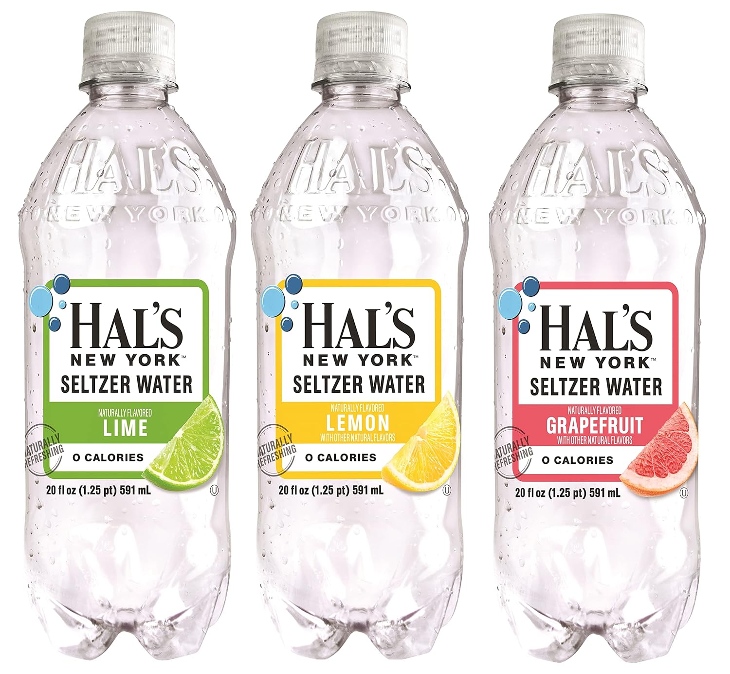 Hal's New York Seltzer Carbonated Flavored Sparkling Water