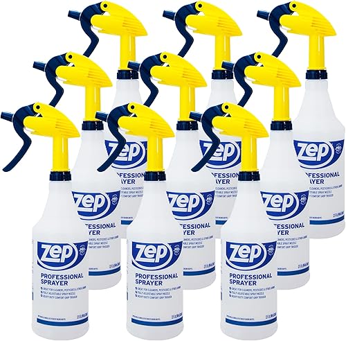 Zep Botella pulverizadora profesional 32 onzas caja de 9 spray de 30 pies boquilla ajustable