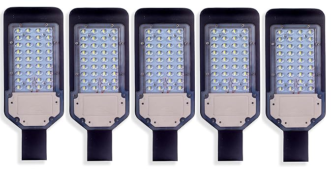 PE 36 Watts Lens LED Street Light Waterproof IP65 Full Metal Body, 140 Per watt Lumens with 2 Years Warranty ( Pack of 5)