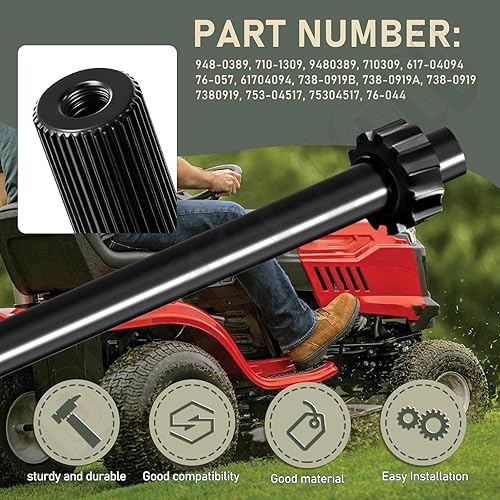 Miniatura 6 de Eje de dirección 738-0919A 738-0919B y kit de engranaje de dirección 617-04094 con buje 948-0389 Tornillo de arandela de tapa de barra de dirección