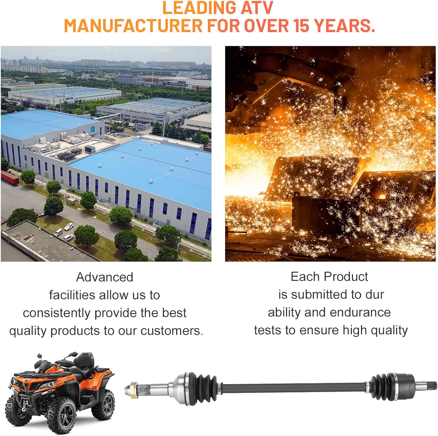 Front CV Axle Shaft for Yamaha YXZ 1000R YXZ1000R SS SE XT-R 2016 2017 2018 2019 2020 2021 2022, Left/Right ATV Axle Half Shaft for 2HC-2510F-00-00 2HC-2510J-00-00 - 1 PCS