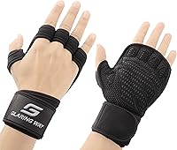 Glaring Way Neoprene Padded Weight Lifting Gloves for Men & Women - Ventilated Gym Workout Gloves with Silicone Palm Protection