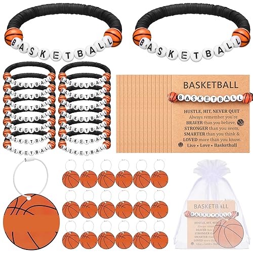 Ecation 80 Pcs Basketball/Softball/Soccer/Volleyball 20 Bracelet 20 Luggage Tags DIY