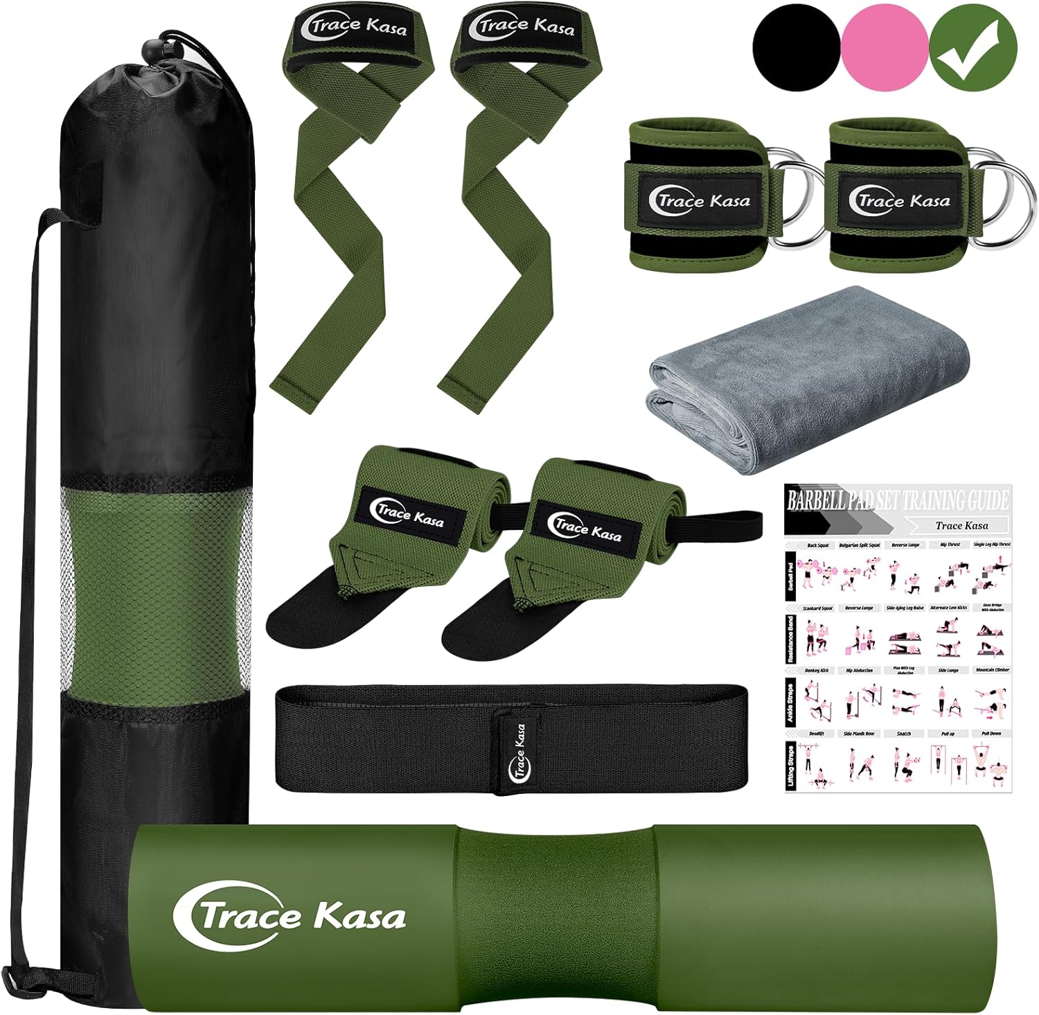 Barbell Pad Set: Hip Thrusts Pad for Squats Weight Lifting Gym Equipment Accessories