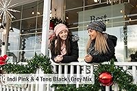 Vista 3 de Funky Junque Gorro encorvado de gran tamaño con bufanda infinita a juego.