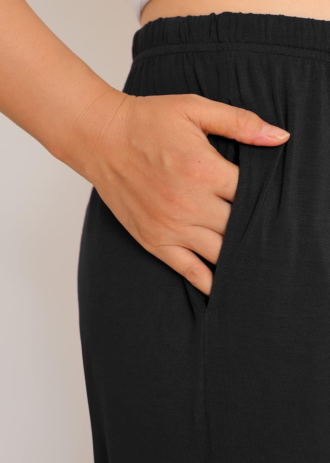 Esenchel Women's Plus Size Pajama Pants Rayon Sleep Pants - Image 3