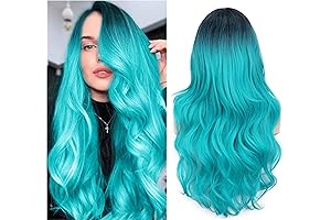 Bichota Wigs: Captivating Ombre Bluish Green Style