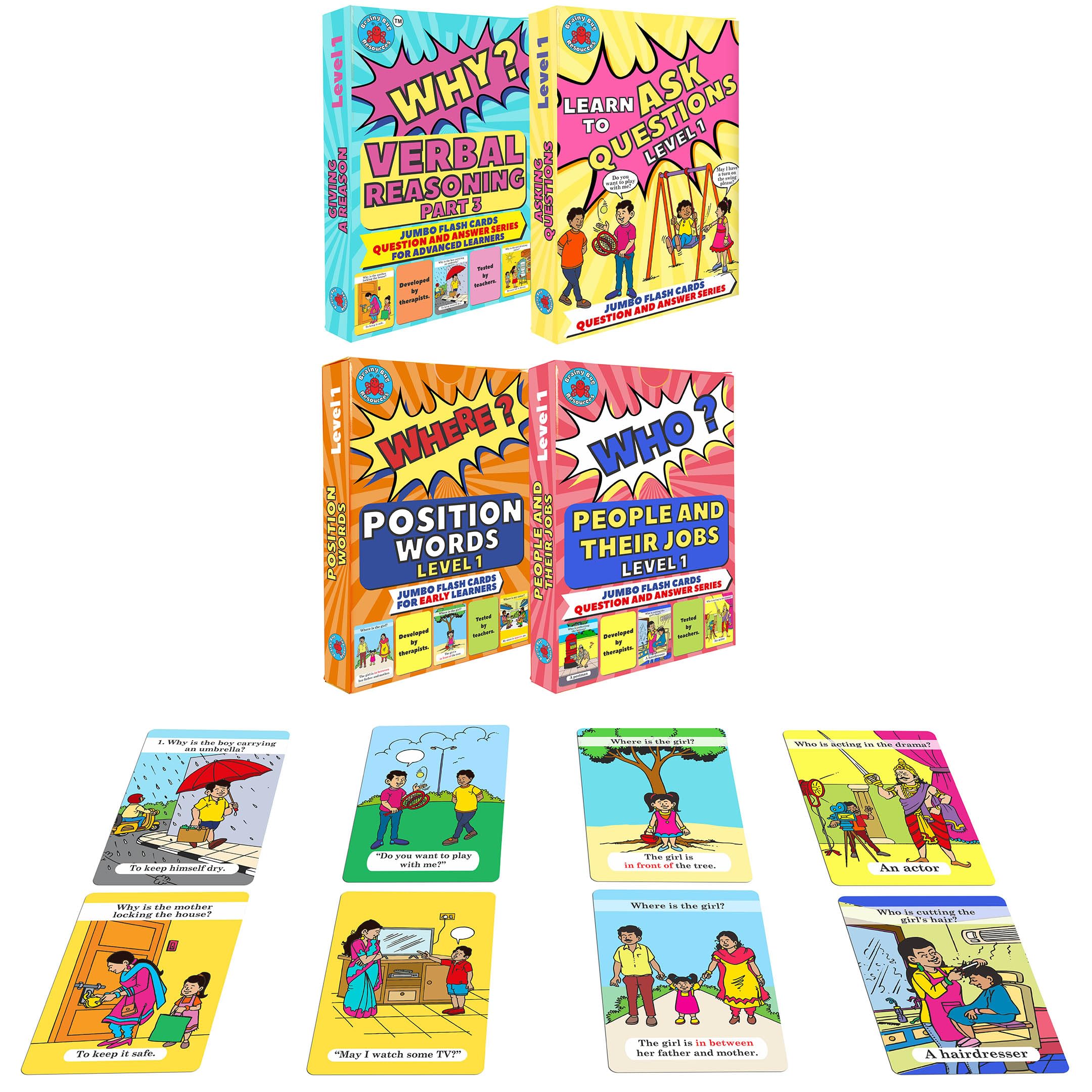 See full amazon price history chart for Brainy Bug Resources Who? Where? and Why? and Practise Asking Questions (4 decks) | 120 Ask and Answer cards | Learn prepositions, giving reasons, people and their jobs | English conversation for kids Brainy Bug Resources Who? Where? and Why? and Practise Asking Questions (4 decks) | 120 Ask and Answer cards | Learn prepositions, giving reasons, people and their jobs | English conversation for kids (B09ZVCHWNR) Amazon Price History, Amazon Price Tracker
