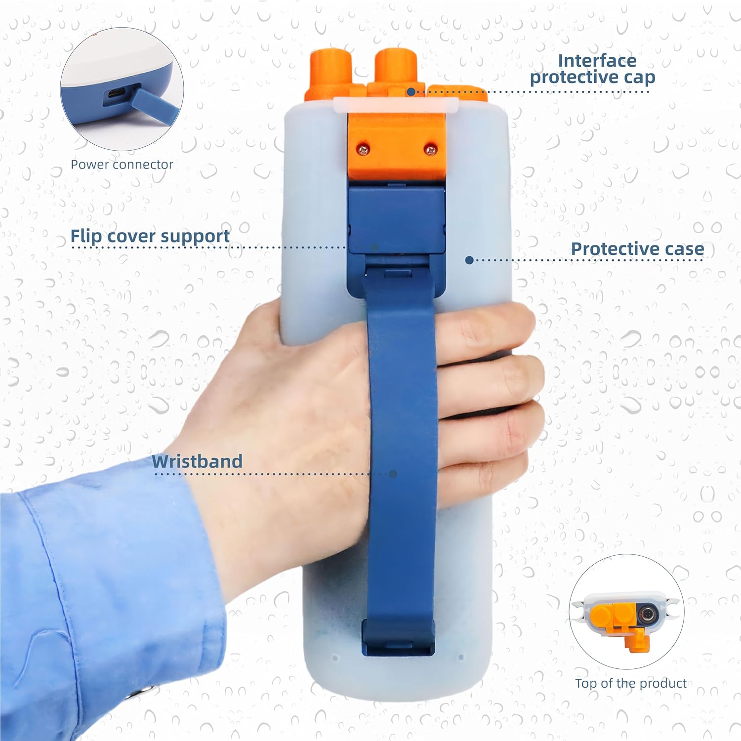 DO210E Portable Dissolved Oxygen Meter with ATC, 0.00–20.00 mg/L, 0.01 mg/L Resolution, ±1.5% FS Accuracy, Auto-Hold, IP65, 3.5″ LCD