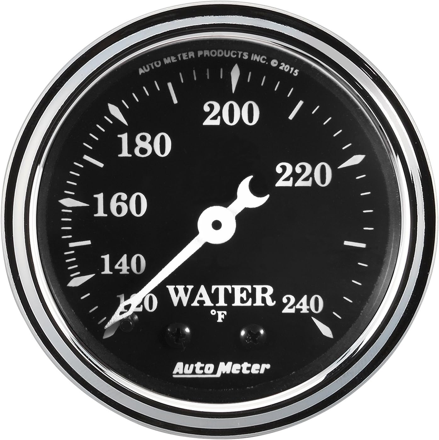 AutoMeter 1733 Gauge,Water Temp, 21/16, 120240f, Mech, Old Tyme Blk Automotive