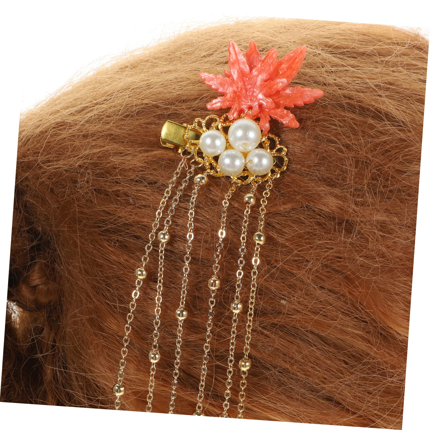 MAGICLULU 5pares Horquillas De Pelo Diseño Arce y Largos Flecos Accesorios Cabello De y Adolescentes Para Bodas y