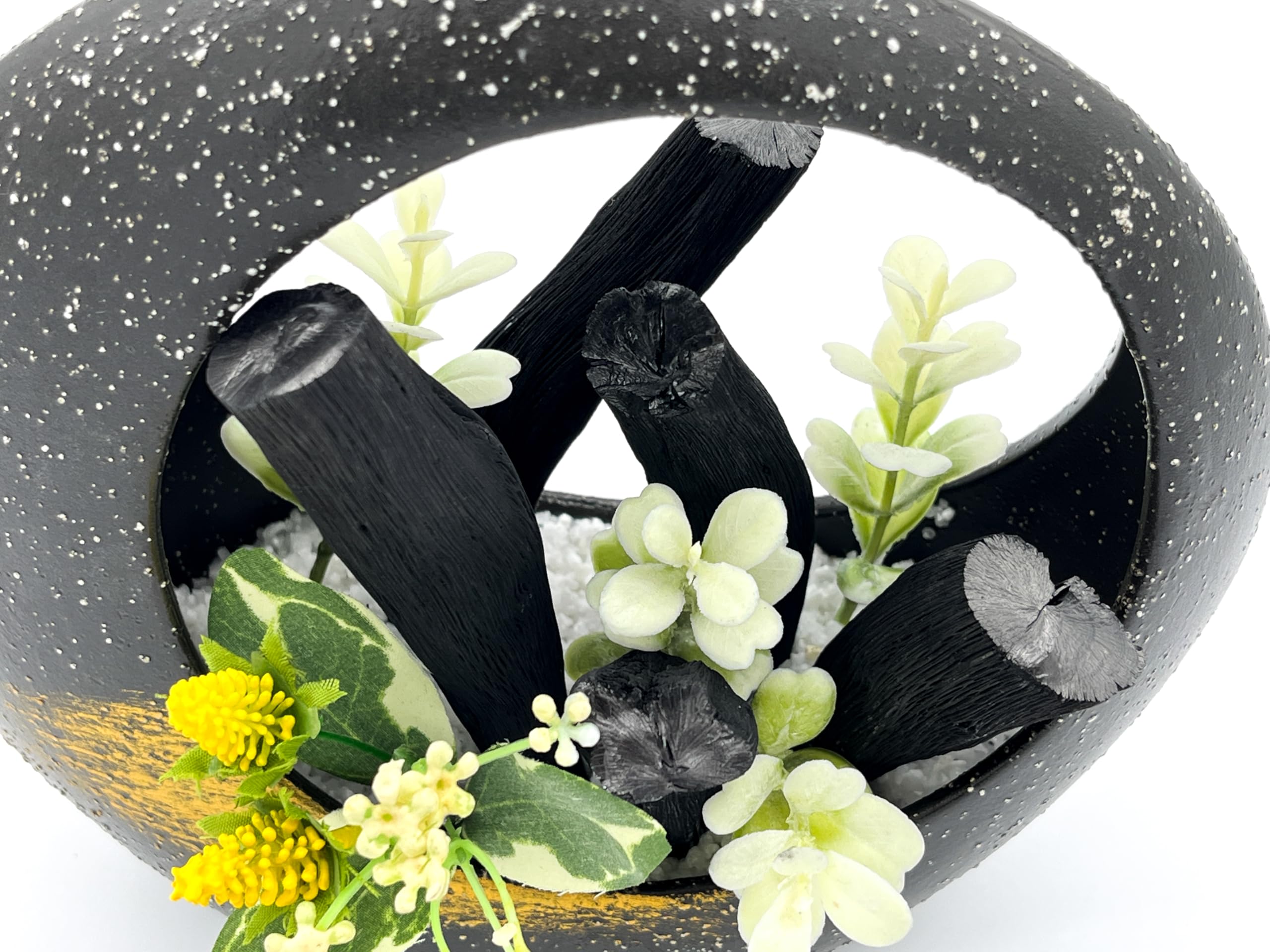 Amazon.co.jp: サウススカイ 紀州備長炭 インテリア あけぼの 黒 置物