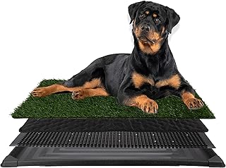 Artificial Grass Puppy Pee Pad for Dogs and Small Pets - 41X27 Inch, Reusable 4-Layer Turf Pads f...