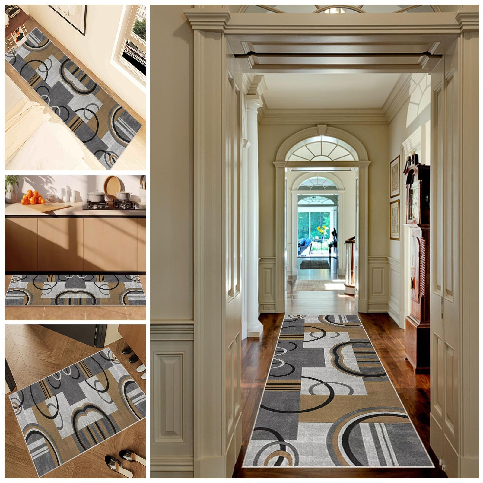 Tappeto Runner Antiscivolo Per Corridoio E Cucina - Lavabile, Morbido, Personalizzabile (40-120 Cm X 60-500 Cm)