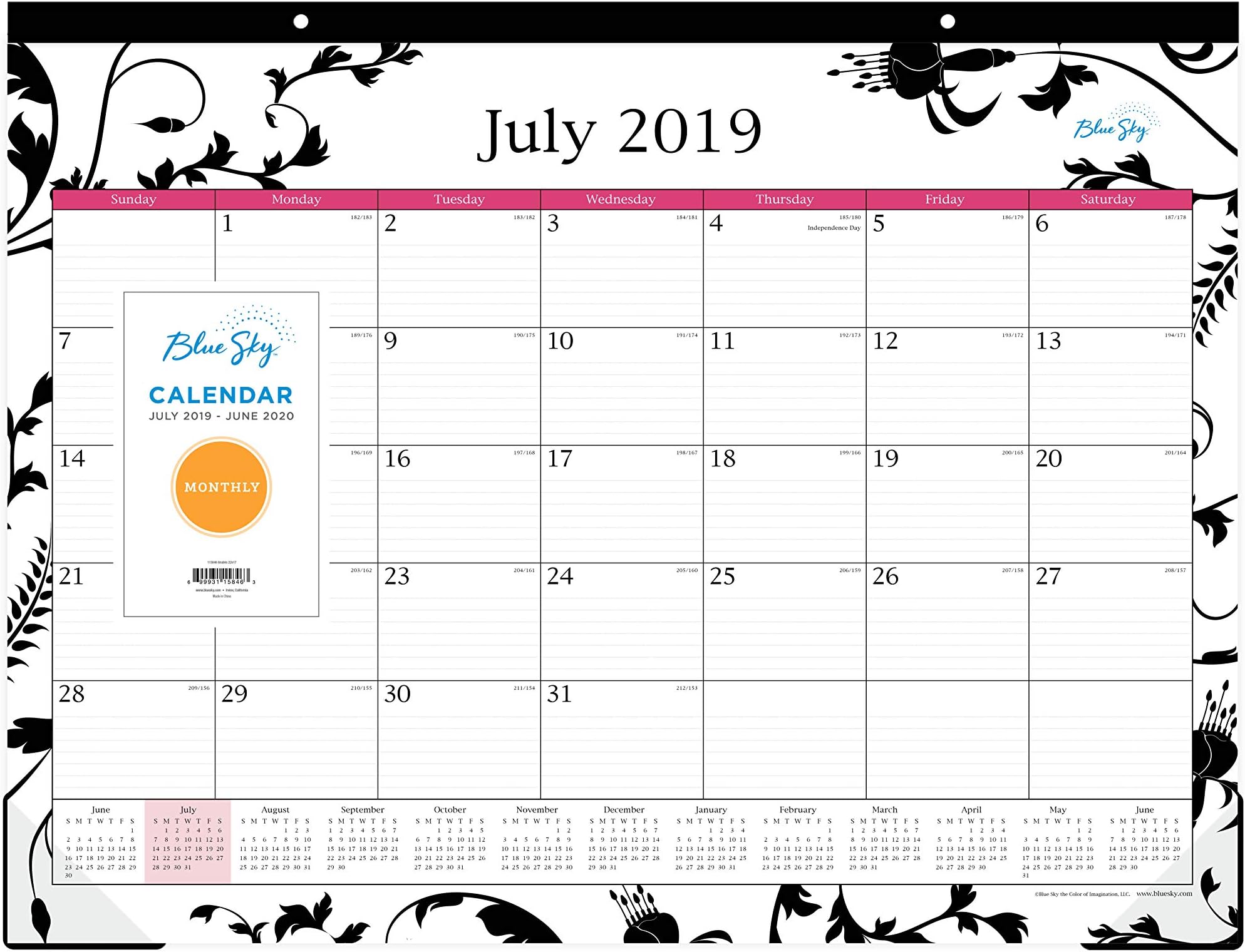 Blue Sky 2019-2020 Academic Year Wall Calendar