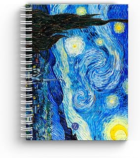 Caderno Van Gogh ''Noite Estrelada'' Capa Dura revestida com Soft Touch, 160 Páginas Tamanho A5