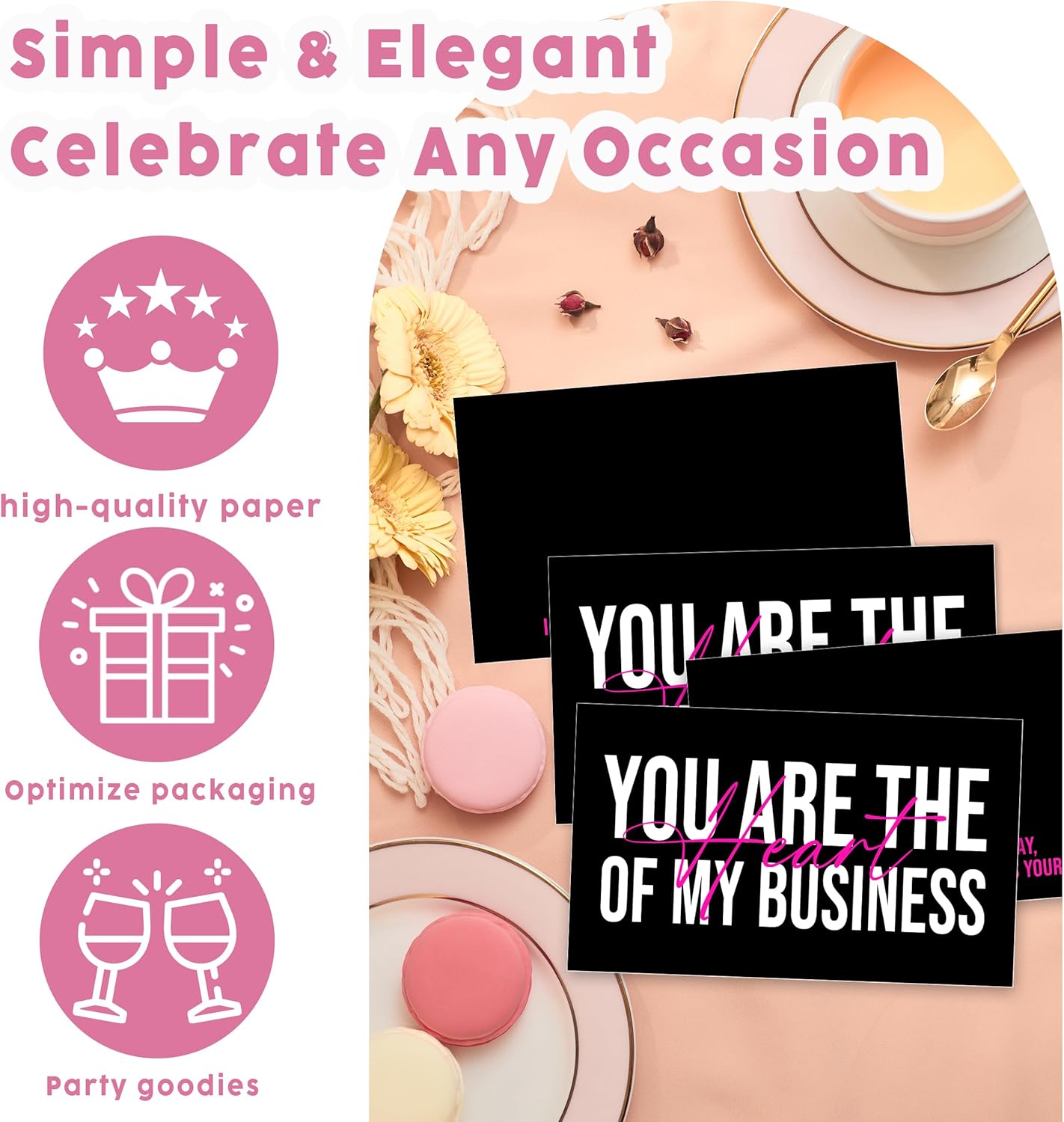 50PCS Customer Thank You Cards Thank You for Supporting My Small Business 2" x 3.5" Small Customer Appreciation Card for Shop Online Retailers Business Supplies and Local Stores - A16 - Image 6