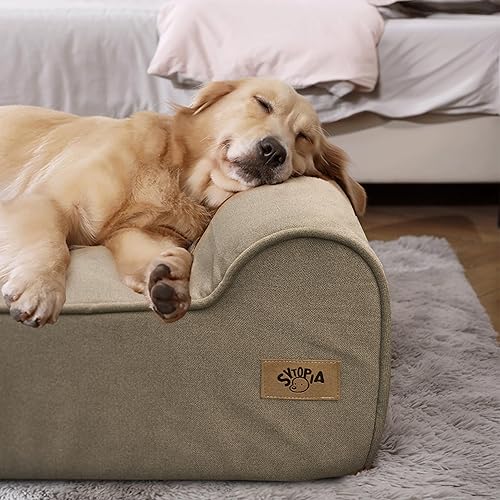 Miniatura 7 de Sytopia Cama XXL de espuma viscoelástica 35D para perros, sofá ortopédico extragrande de 7 pulgadas de grosor para perros mayores de 100 libras,