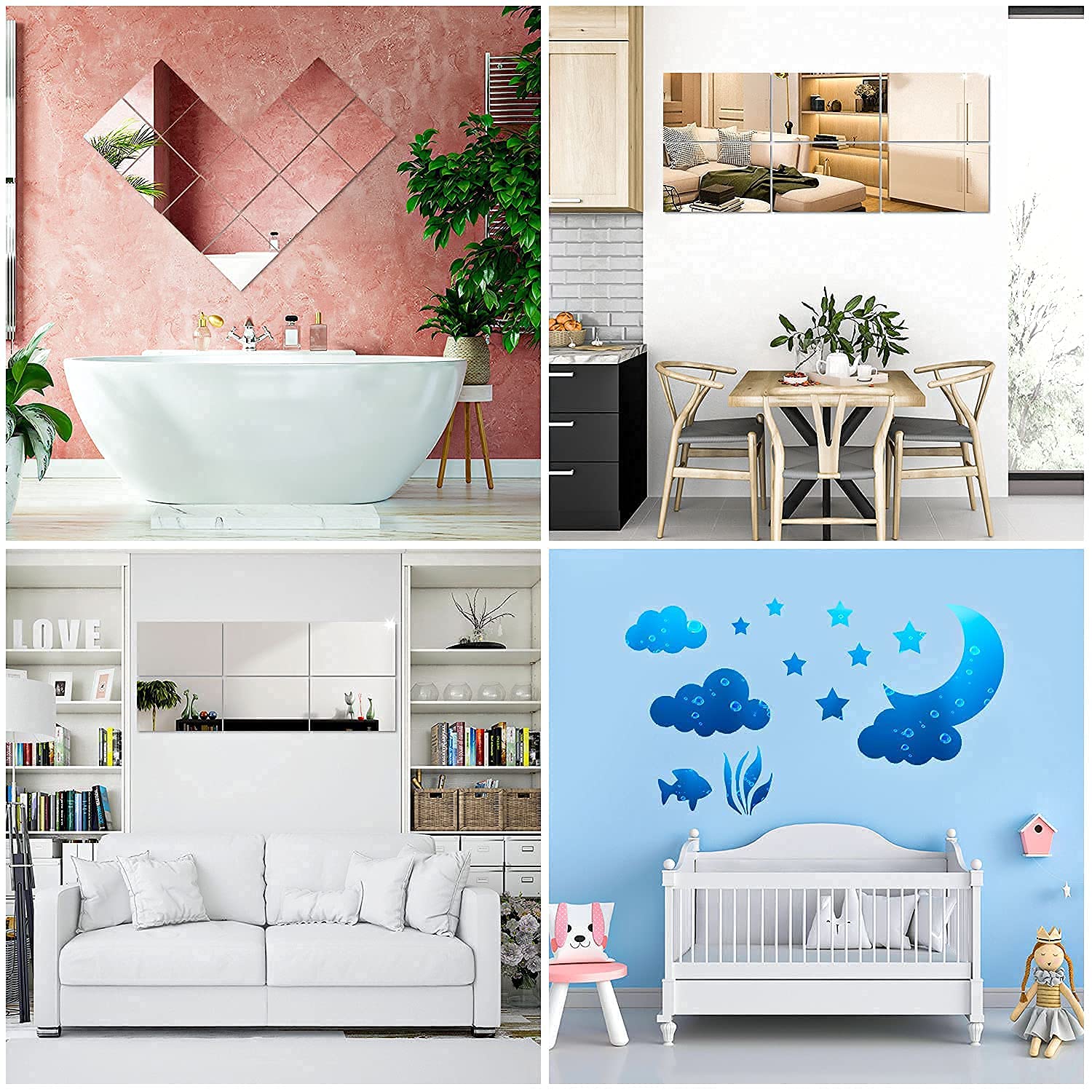 Flexible Mirror Sheets 6 X 9 Inches Self Adhesive Decorative | Desertcart  Seychelles, image size:1500x1500