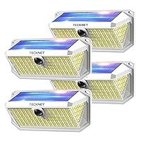 TECKNET Luce Solare LED Esterno, 416 Faretto LED da Esterno Solare con Sensore di Movimento
