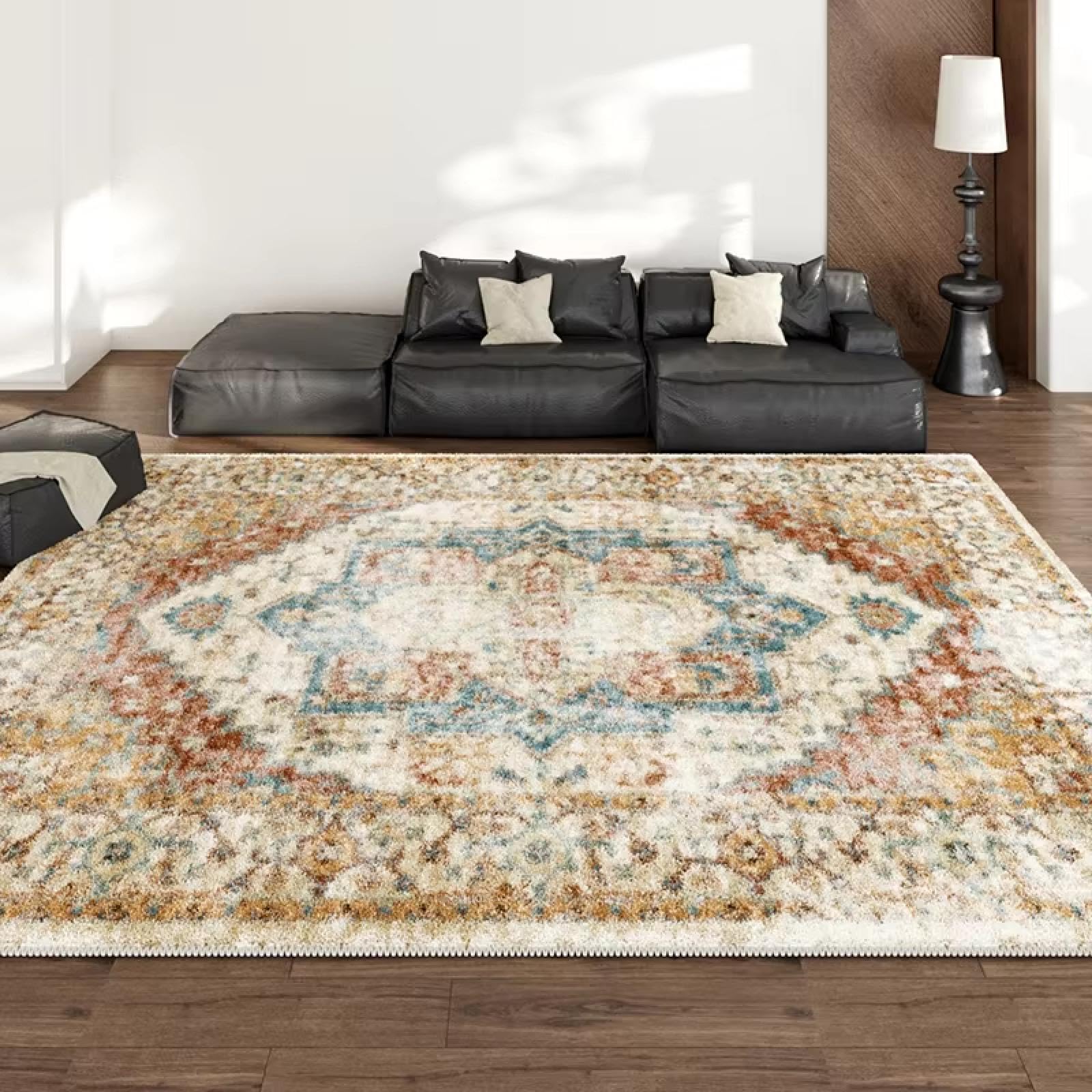 Alfombra americana para sala de estar decorativa y cómoda de felpa 90x150