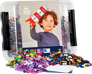 PLUS PLUS Plus - Caja de Seguridad (2400 Unidades, PP3406, Basic, Color Rosa