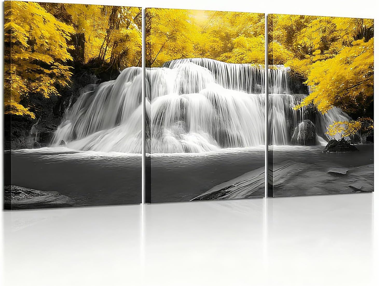 TLZKHTS Blue Lavender with Kitchenware Wood Spoons Fork Kitchen Wall Art Framed Kitchen Canvas Poster Artwork for Dining Room Restaurant (T-3,18.00L X12.00W X3Pcs,Framed)